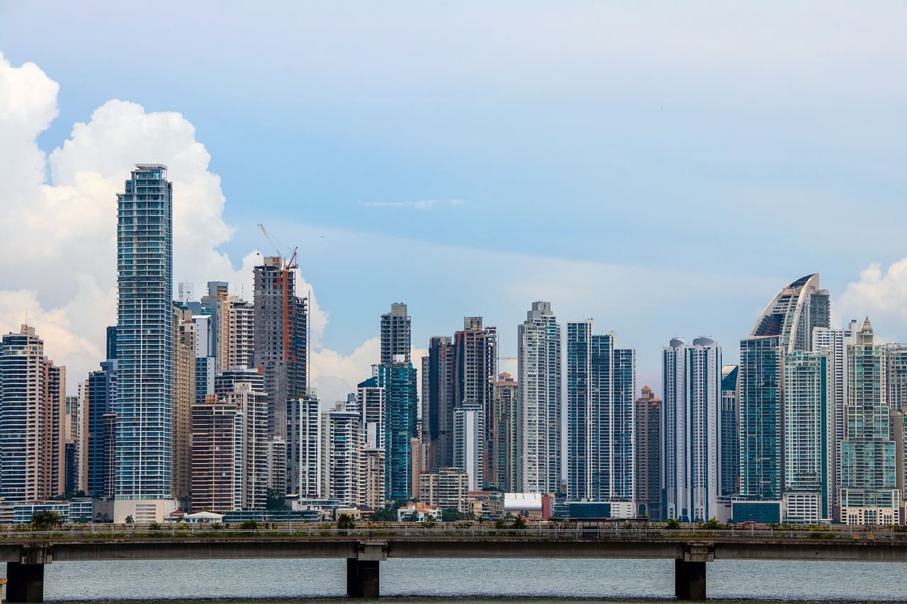 The skyline of Panama City, Panama