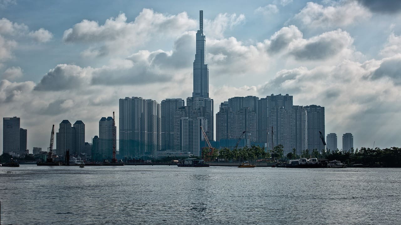 The skyline of Ho Chi Minh City.
