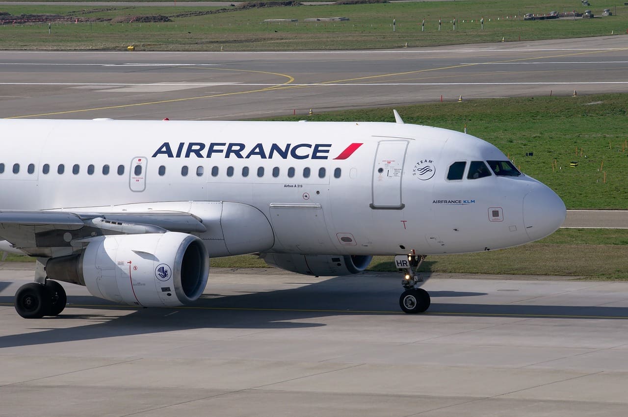 An Air France Plane on an airport runway