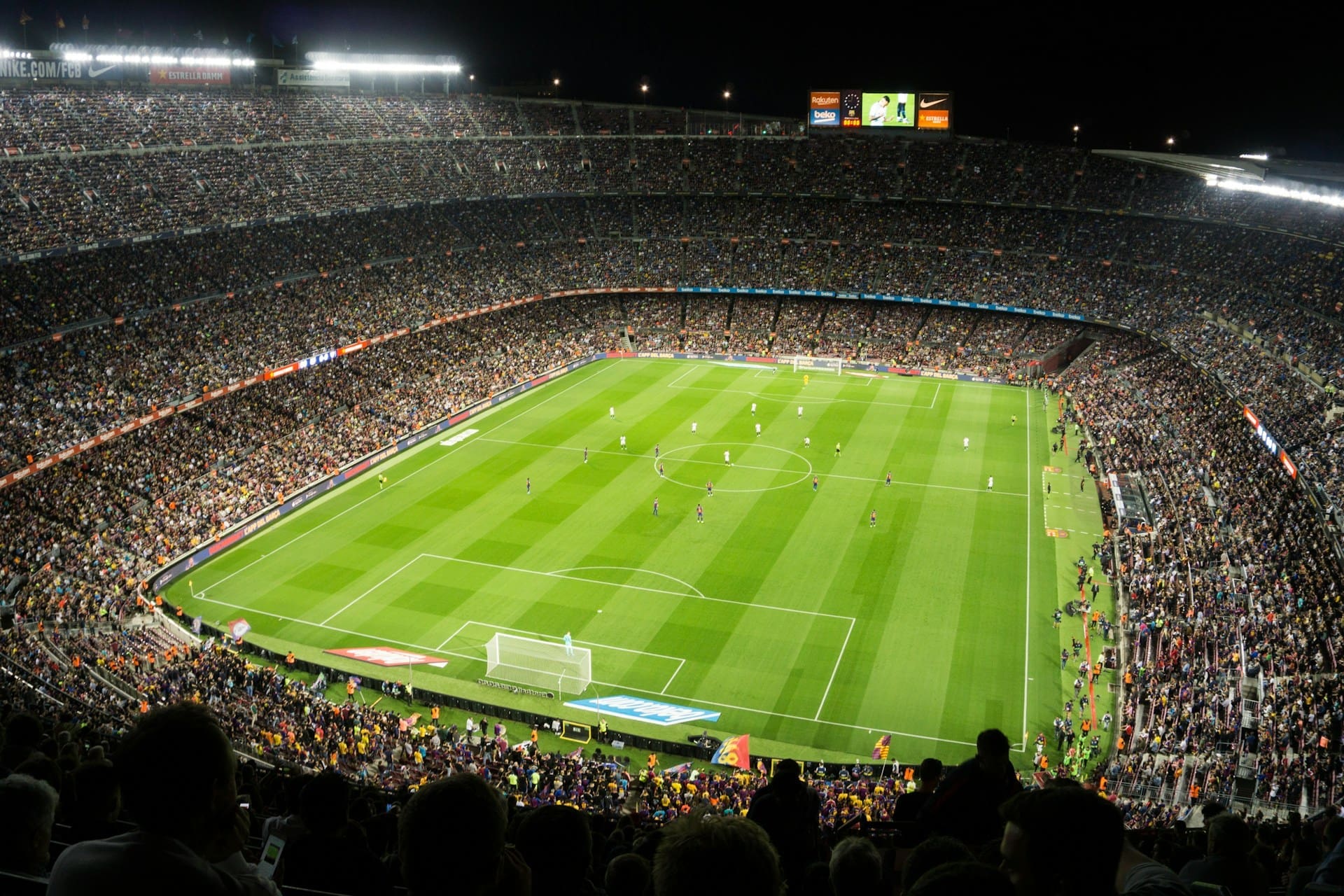 A photo of a La Liga match in Spain.
