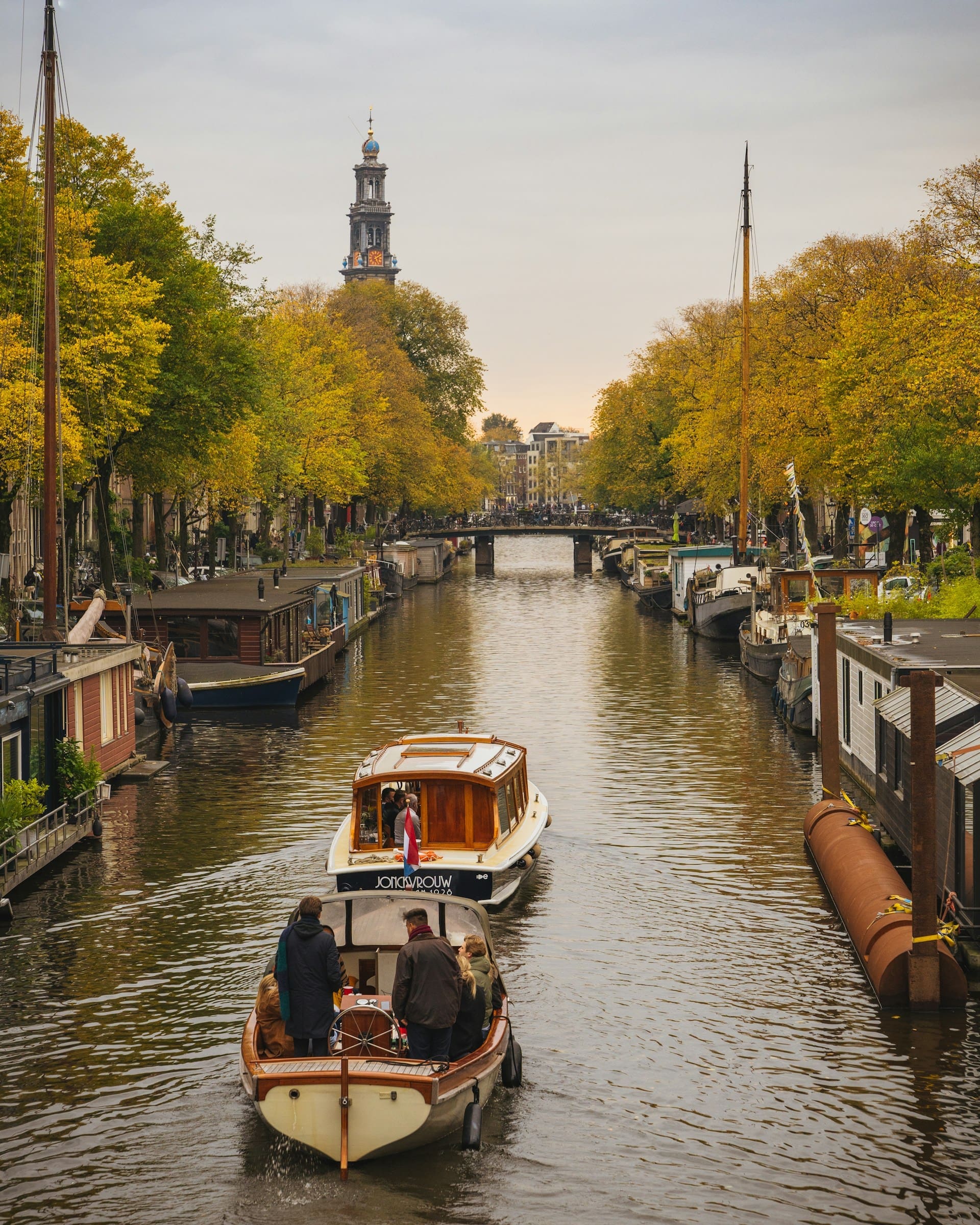 A canal in the Amsterdam neighborhood of Jordaan.