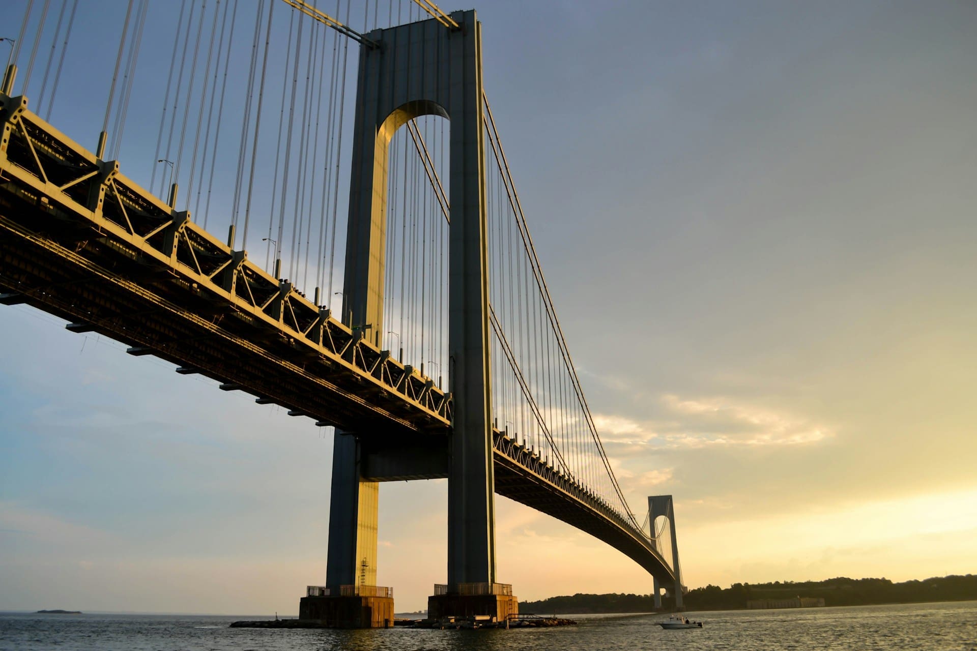 A photo of the Verrazano-Narrows Bridge in New York City.