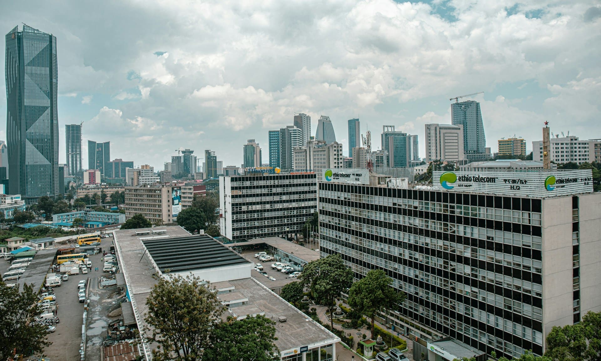 An image of central Addis Ababa, Ethiopia.