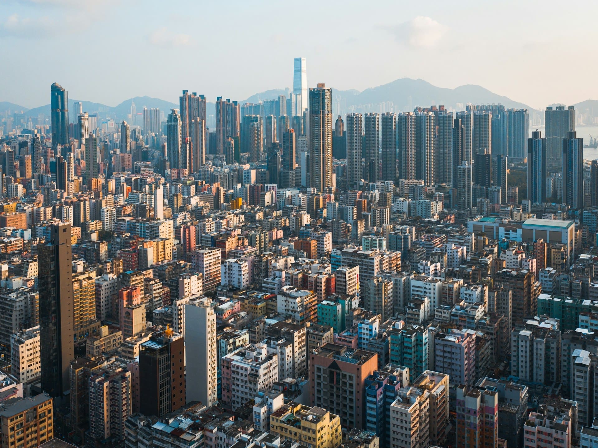 An image of buildings in Hong Kong.