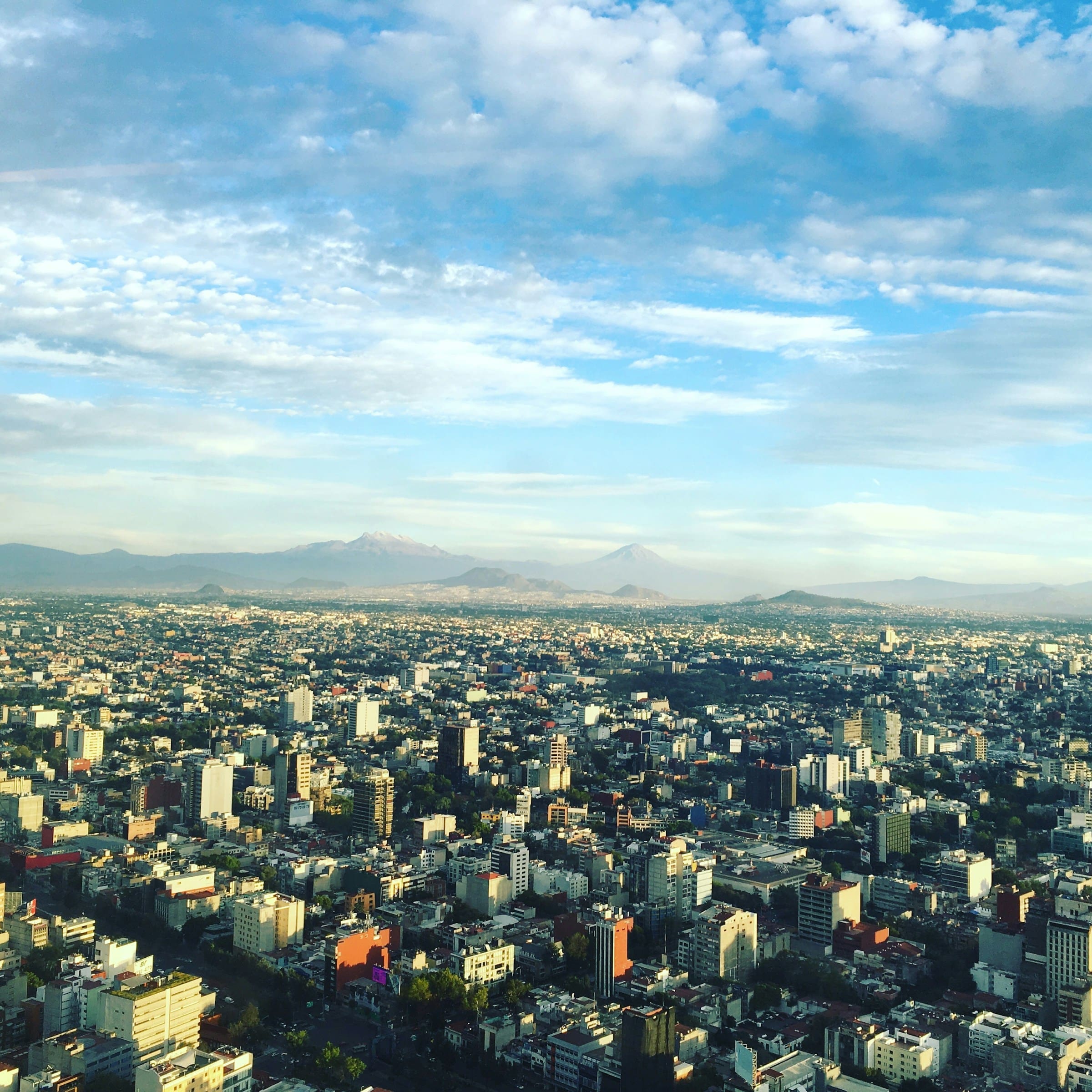 An image taken above Mexico City.I