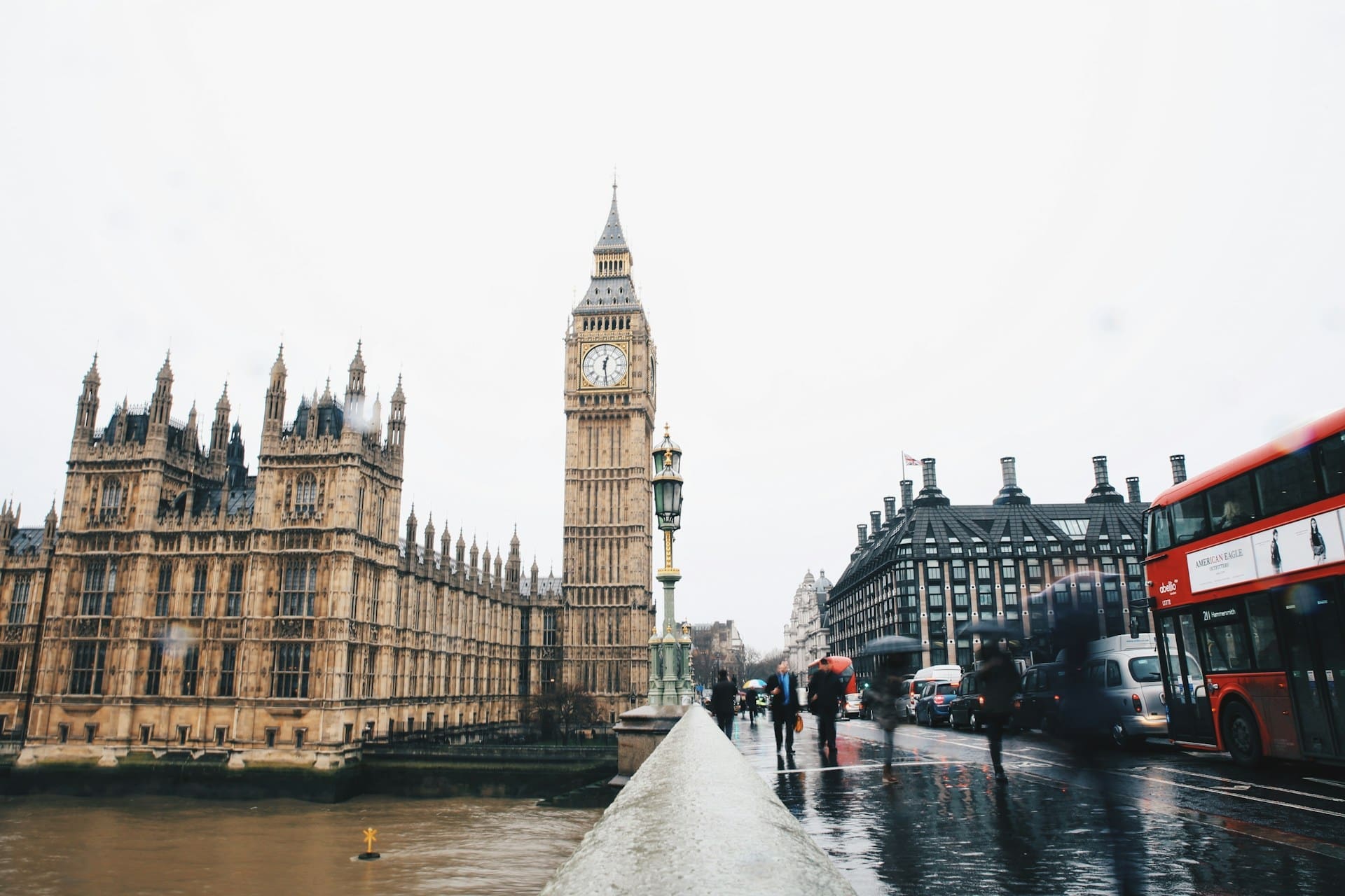 An image of the Palace of Westminster in London.